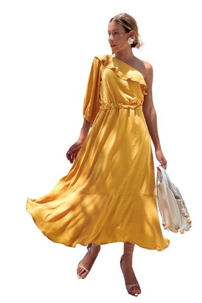 Vestido Vanibele Midi Amarelo - Marca Vanibele