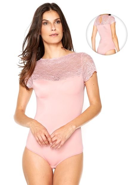 Body ValFrance Renda Rosa - Marca ValFrance