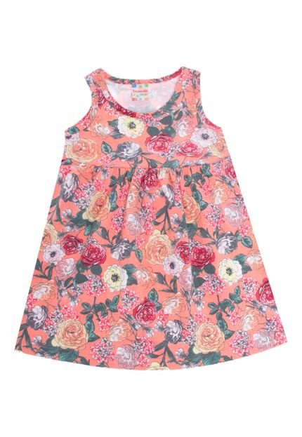 Vestido Brandili Flores do Campo Coral - Marca Brandili