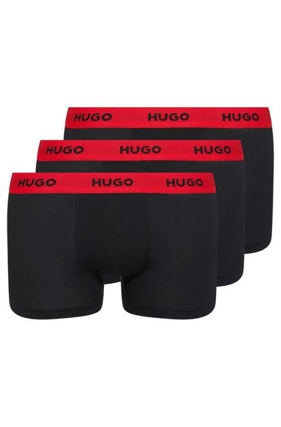 Conjunto 3 Cuecas HUGO Trunk Preto - Marca HUGO