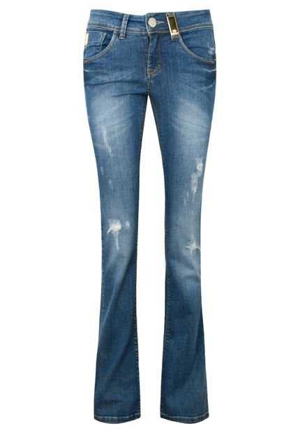 Calça Jeans Osmoze Flare Estonada Azul - Marca Osmoze