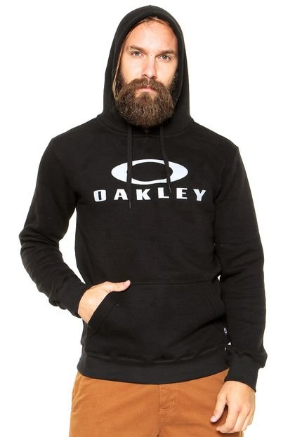 Moletom Fechado Oakley Logo Pulover Preto - Marca Oakley