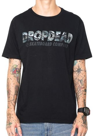 Camiseta Drop Dead Enemy Line Preta