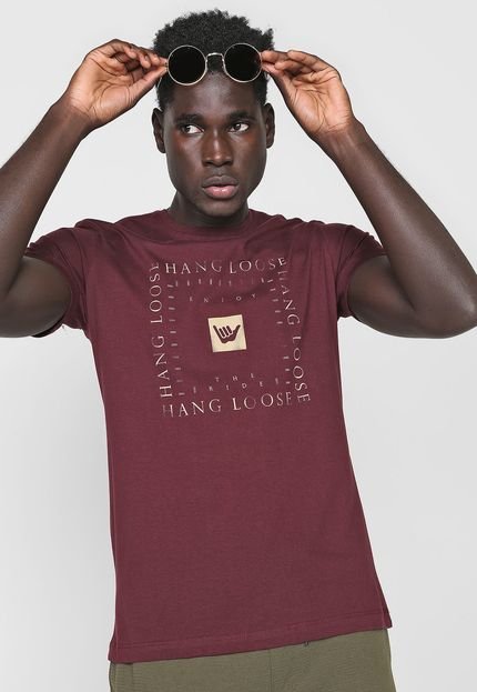 Camiseta Hang Loose Otic Vinho - Marca Hang Loose