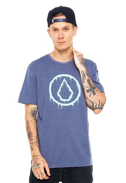 Camiseta Volcom Sludge Stone Azul - Marca Volcom