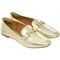 Sapato Feminino Mocassim Donatella Shoes Bico Quadrado Confort Ouro light - Marca Donatella Shoes