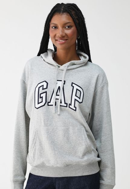 Blusa de Moletom Fechada GAP Logo Cinza - Marca GAP