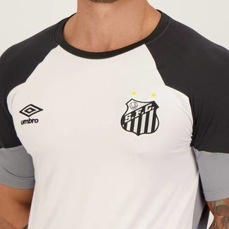 Camisa Umbro Santos Concentracao 2023 Cinza