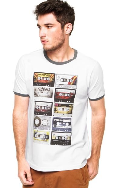 Camiseta Vinyl Mangas Curtas Fita Branca - Marca Vinyl