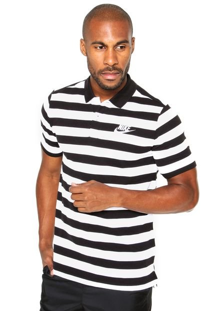 Camisa Polo Nike Sportswear PQ Striped BLD Match Up Branca - Marca Nike Sportswear