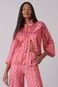 Camisa Feminina Vintage Estampada Smk Rosa Médio - Marca SMK