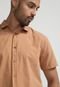 Camisa Colcci Reta Lisa Caramelo - Marca Colcci