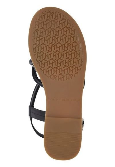 Sandalia Plana De Tiras Con Hebilla Negro Tommy Hilfiger Compra