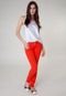 Calça Jeans Colcci Skinny Tina Power Color Laranja - Marca Colcci