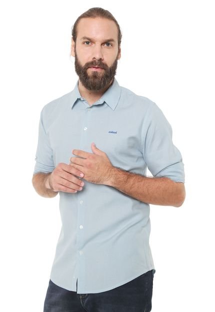 Camisa Colcci Slim Básica Azul - Marca Colcci