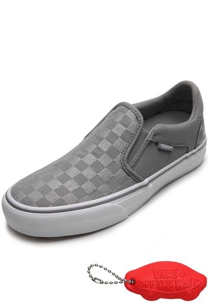 Slip On Vans Mn Asher Deluxe Cinza - Marca Vans