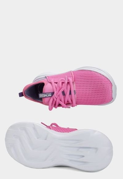 Tenis Lifestyle Rosa Lila Blanco Skechers Kids Fast Lace Up