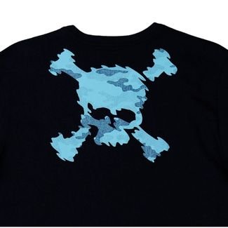 Camiseta Oakley Heritage Skull Graphic Edição Limitada - Aqua Blue - G Azul Marinho
