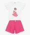 Conjunto Infantil Blusa Com Shorts Trick Nick Branco - Marca Trick Nick