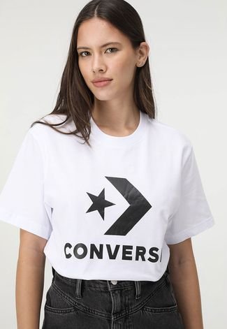 Camiseta Converse Go-to Star Chevron Branca
