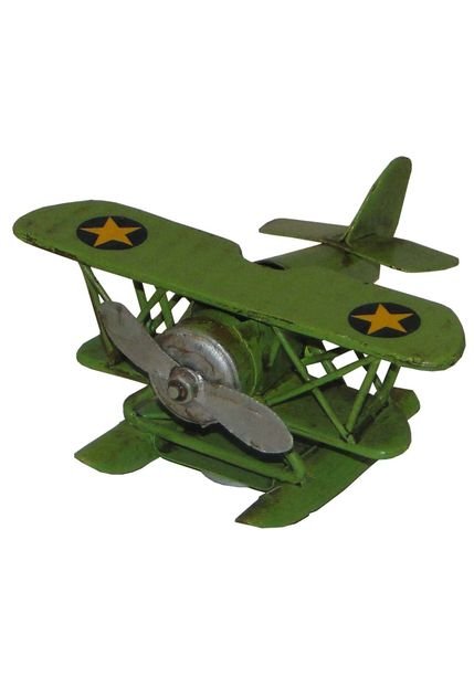 Avião Mini Goods BR Metal Magnético Oldway Verde - Marca Goods Br