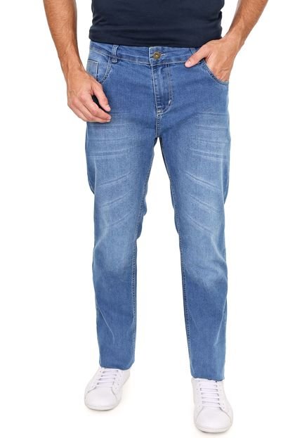 Calça Jeans Mr Kitsch Slim Estonada Azul - Marca MR. KITSCH