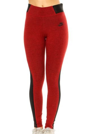 Calça Legging Nike Sportswear Htr T2 Vermelha