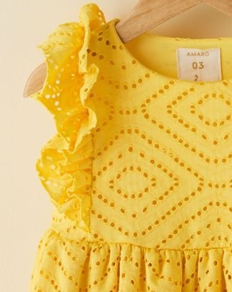 Vestido Infantil Menina com Babado Favoritos ALK 19031 4 a 10 anos