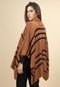 Blusa Poncho De Tricot Marrom Maia - Marca Amazonia Vital