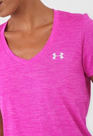 Camiseta Under Armour Tech Twist Feminino - Rosa Rosa