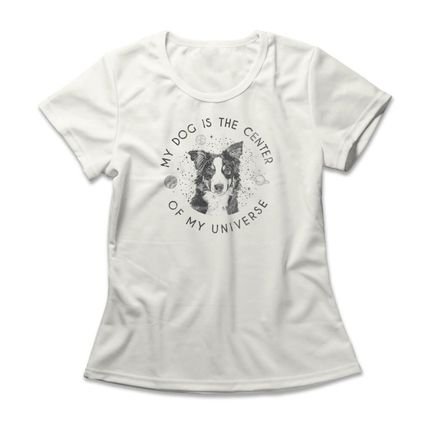 Camiseta Feminina Center Of My Universe - Off White - Marca Studio Geek 