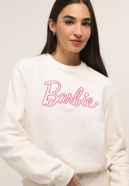 Blusa de Moletom My Favorite Things Barbie Off-White - Marca My Favorite Things