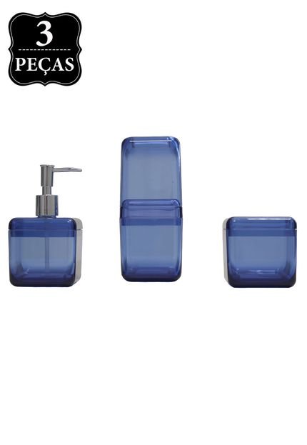 Kit 3pçs Coza  Cube Azul - Marca Coza
