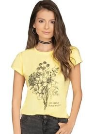 Camiseta Para Mujer Amarillo Pastel Rutta