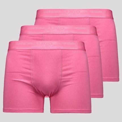 Kit 3 Cuecas Boxer Lupo Elastic Soft Pink - Marca Lupo