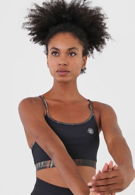 Top Colcci Fitness Estampado Preta - Marca Colcci Fitness