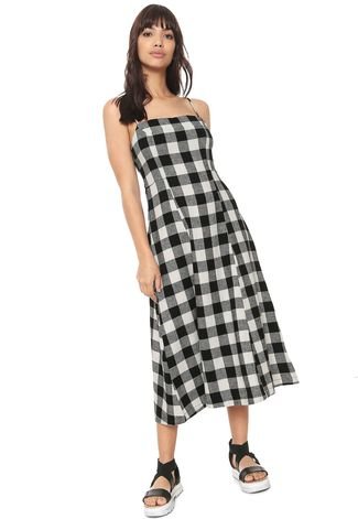 Vestido xadrez fino, preto, branco, tecido xadrez com mosaico de algodão  quadrado, saia polin tecido para camisa xadrez, vestido de verão