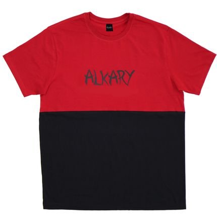 Camiseta Alkary com Recorte Vermelha e Preta - Marca Alkary