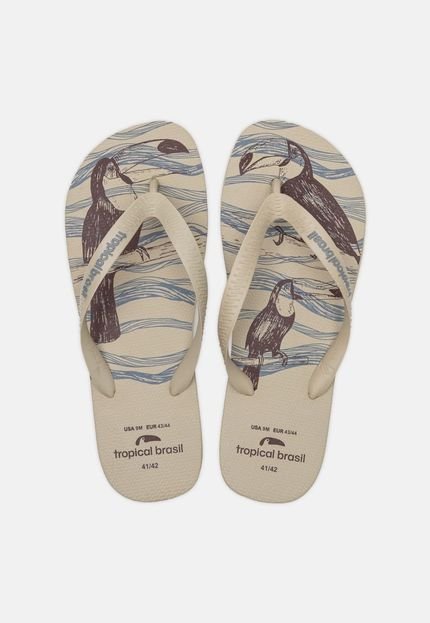 Chinelo Tropical Brasil Estampado Areia - Marca Tropical Brasil