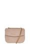 Bolsa Shoulder Pequena Dumond Croco Nude - Marca Dumond