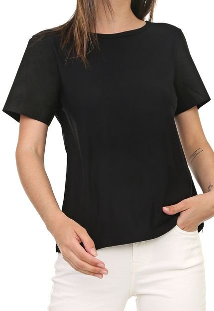 Blusa Lunender Recortes Preta - Marca Lunender