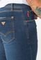 Calça Jeans Masculina Com Elastano Bolso Casual Lisa Azul - Marca Zafina
