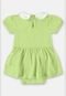Body Vestido Gola Boneca Up Baby Verde Neon - Marca Up Baby