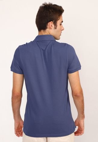Camisa Polo Tommy Hilfiger Azul Marinho Mescla em Promoção na Americanas