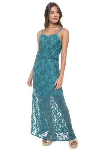 Vestido FiveBlu Longo Renda Verde - Marca FiveBlu