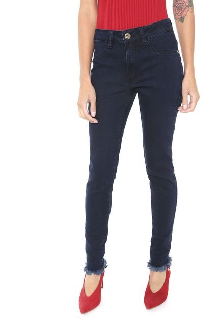 Calça Jeans Denuncia Skinny Desfiada Azul-Marinho - Marca Denuncia