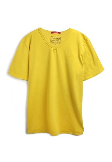 Camiseta Colcci Fun Menino Lisa Amarela - Marca Colcci Fun