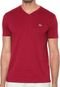 Camiseta Lacoste Regular Fit Gola V Vermelha - Marca Lacoste