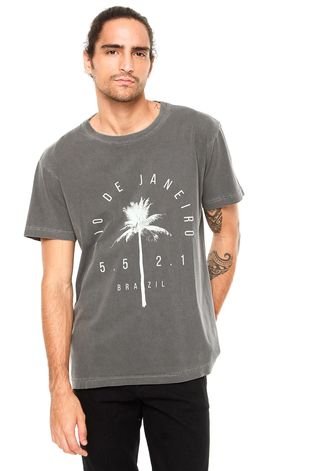 Camiseta Osklen Palmeira Cinza