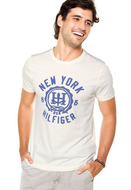 Camiseta Tommy Hilfiger New York Off-White - Marca Tommy Hilfiger
